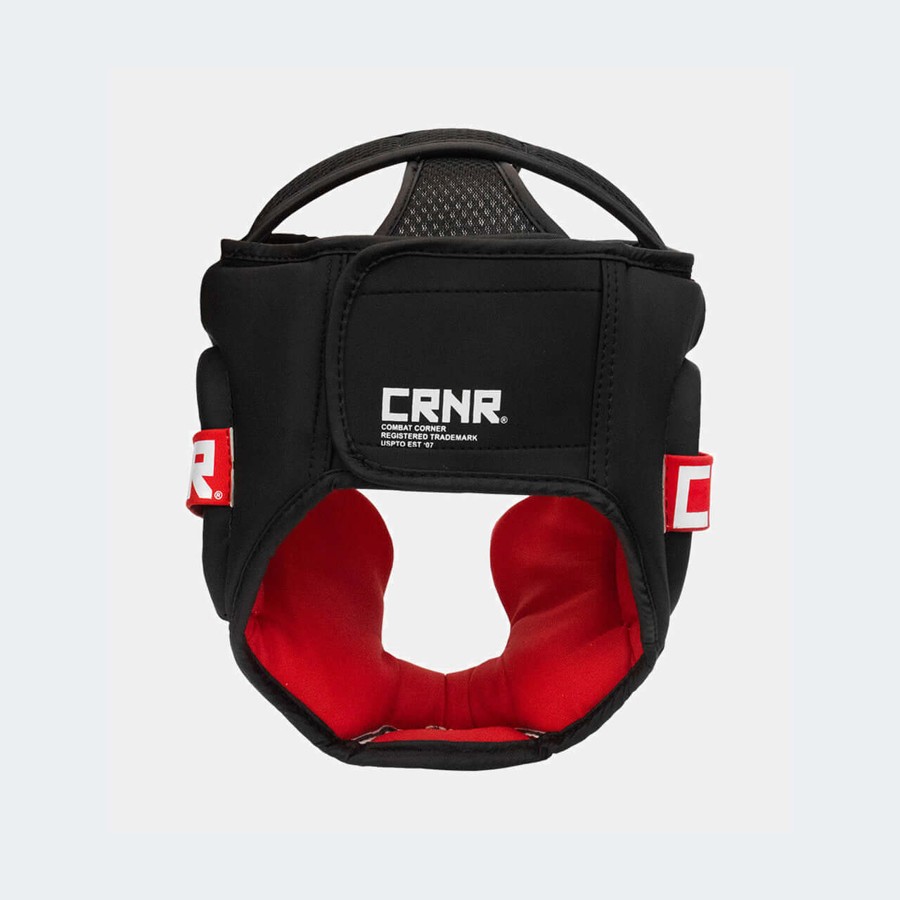 Kid’s Pro Sparring Headgear by COMBAT CORNER in black and red, designed for young fighters aged 6-12 years.