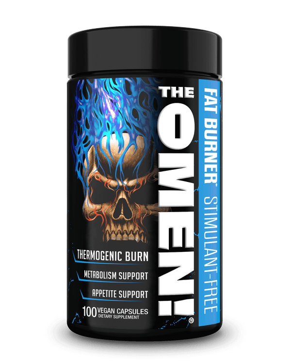 The Omen Stim-Free Fat Burner - 100 vegan capsules for thermogenic burn, metabolism support, and appetite control.