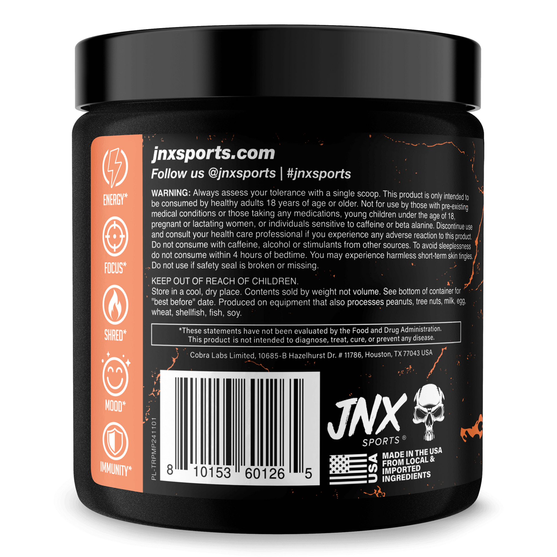 The Ripper Fat Burner supplement container featuring energy, focus, shred, mood, and immunity benefits.
