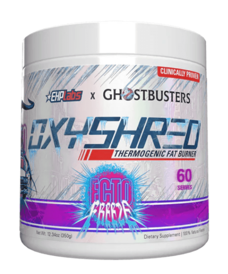 EHP Labs OxyShred Thermogenic Fat Burner – Energy Focus container featuring Ecto Freeze flavor 60 servings