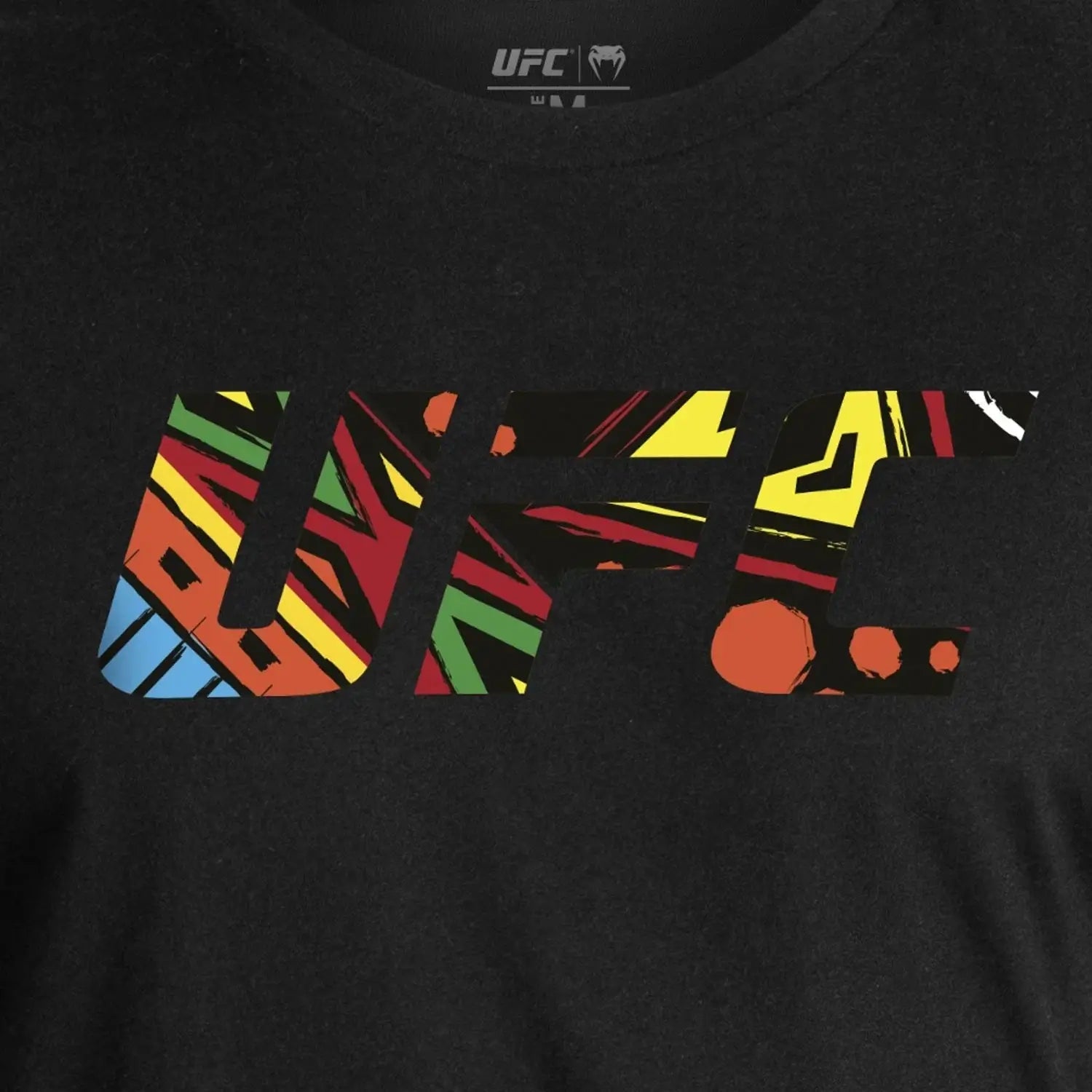 UFC Unrivaled Alex Pereira T-Shirt featuring colorful UFC logo design on black fabric.