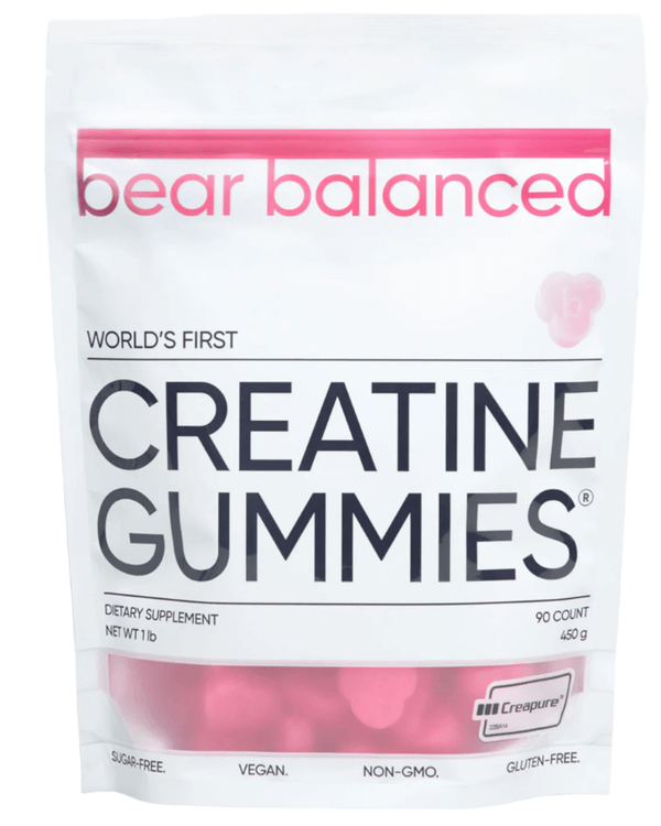 Bear Balanced Creatine Gummies packaging featuring the world's first creatine gummies with Creapure®.