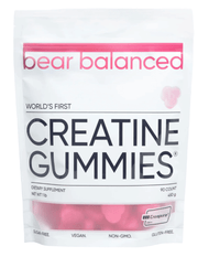 Bear Balanced Creatine Gummies packaging featuring the world's first creatine gummies with Creapure®.