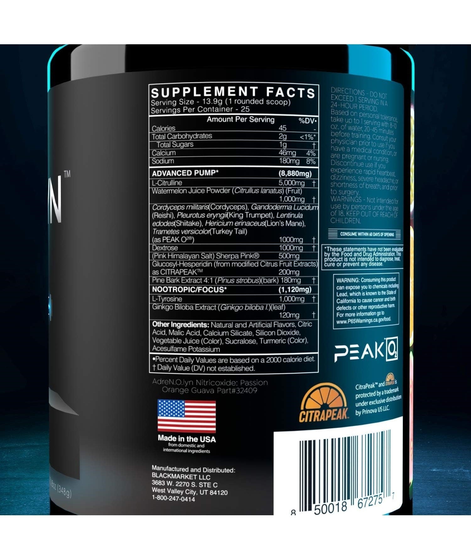 Adrenolyn Nitric Oxide Stim Free Pre