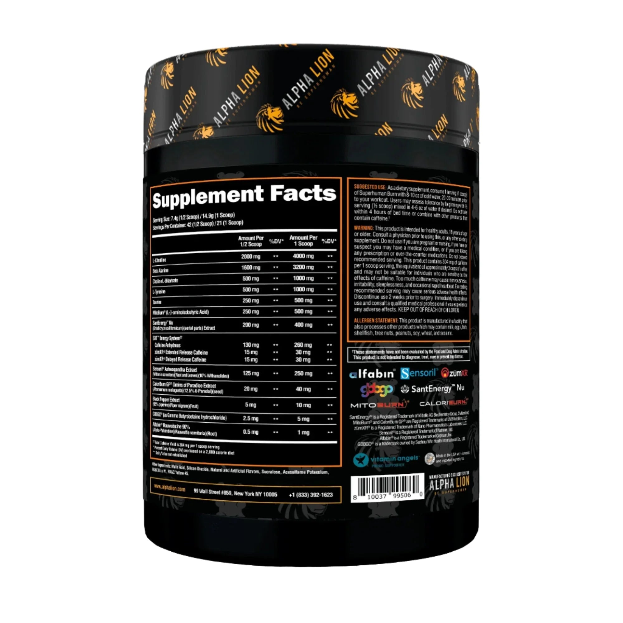 Alpha Lion Super Human Burn 21 Servings