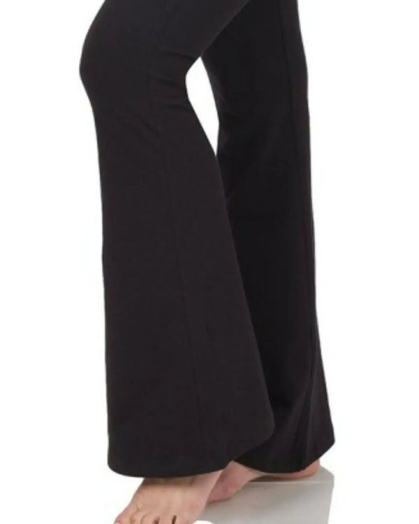Zenana Wide Waistband Yoga Flare Pants