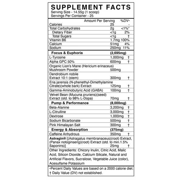 Blackmarket Adrenolyn Nootropic Pre Workout