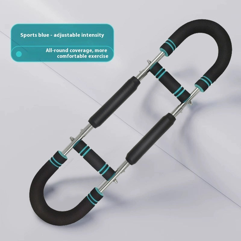 Multi-functional U-shaped Resistance - sports blue adjustable intensity for full upper body workouts.