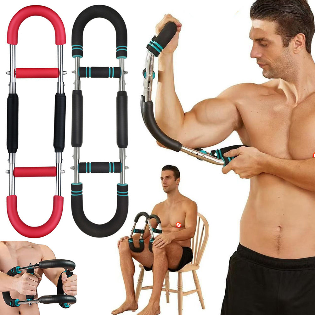 Multi-functional U-shaped Resistance workout equipment for full upper body exercises and muscle training.