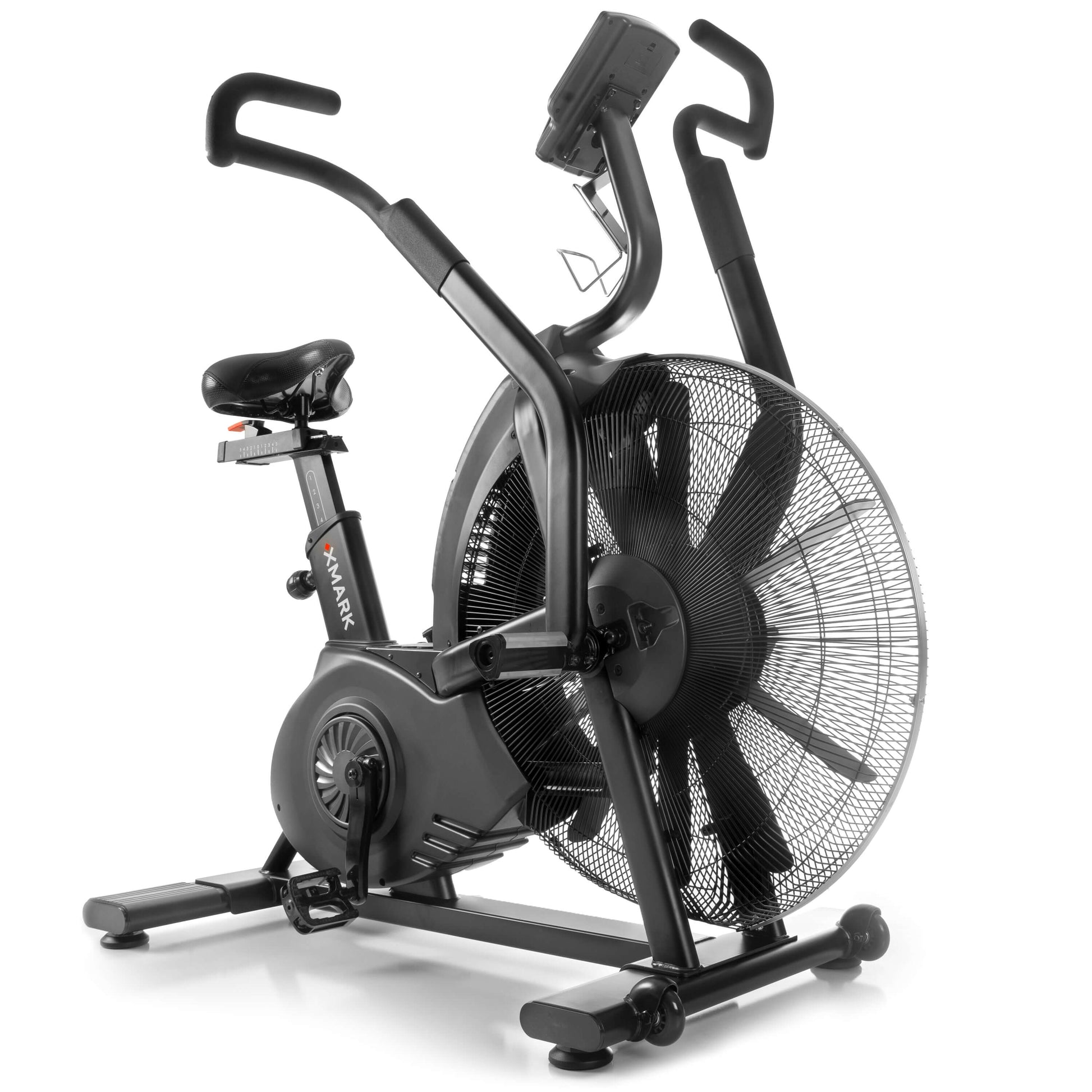 CAT 5 Hurricane Commercial Air Bike for high-intensity workouts and fitness training in gyms.
