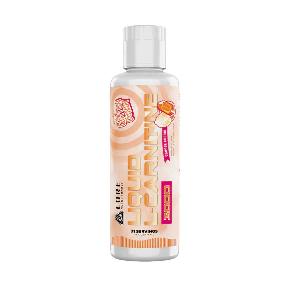 Core Nutritionals Liquid L-Carnitine Fat Metabolism Support - 3000 mg liquid, 31 servings for energy and fat metabolism.