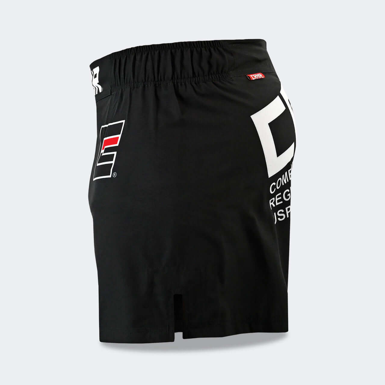 CROSS TRAINER SHORTS by Combat Corner side view showcasing semi elastic waistband and lightweight fabric