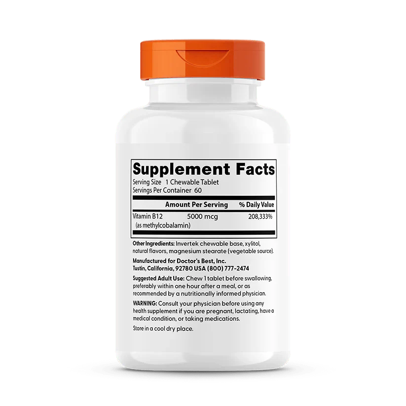Doctor's Best Chewable Fully Active B12 5,000 mcg