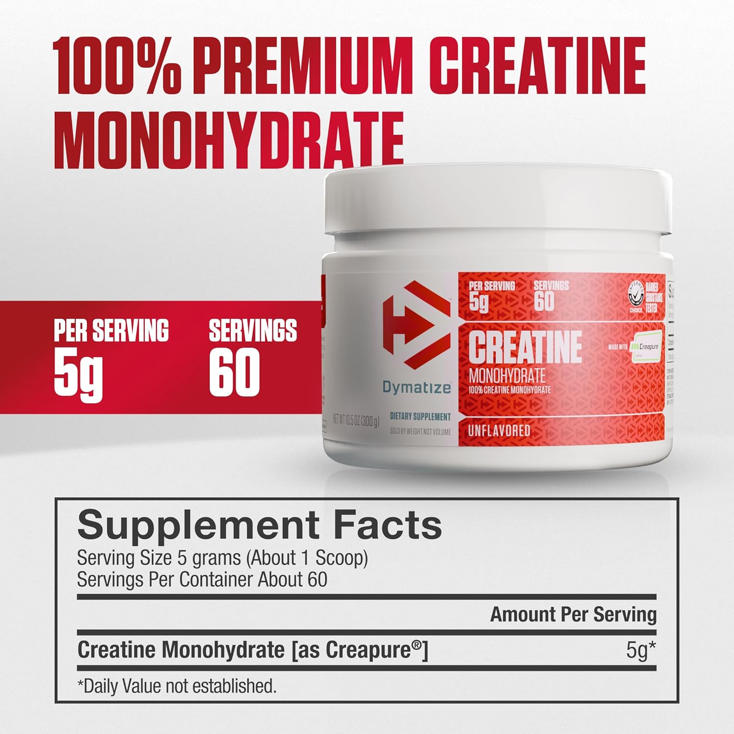 Dymatize Creatine Monohydrate with Creapure -300g