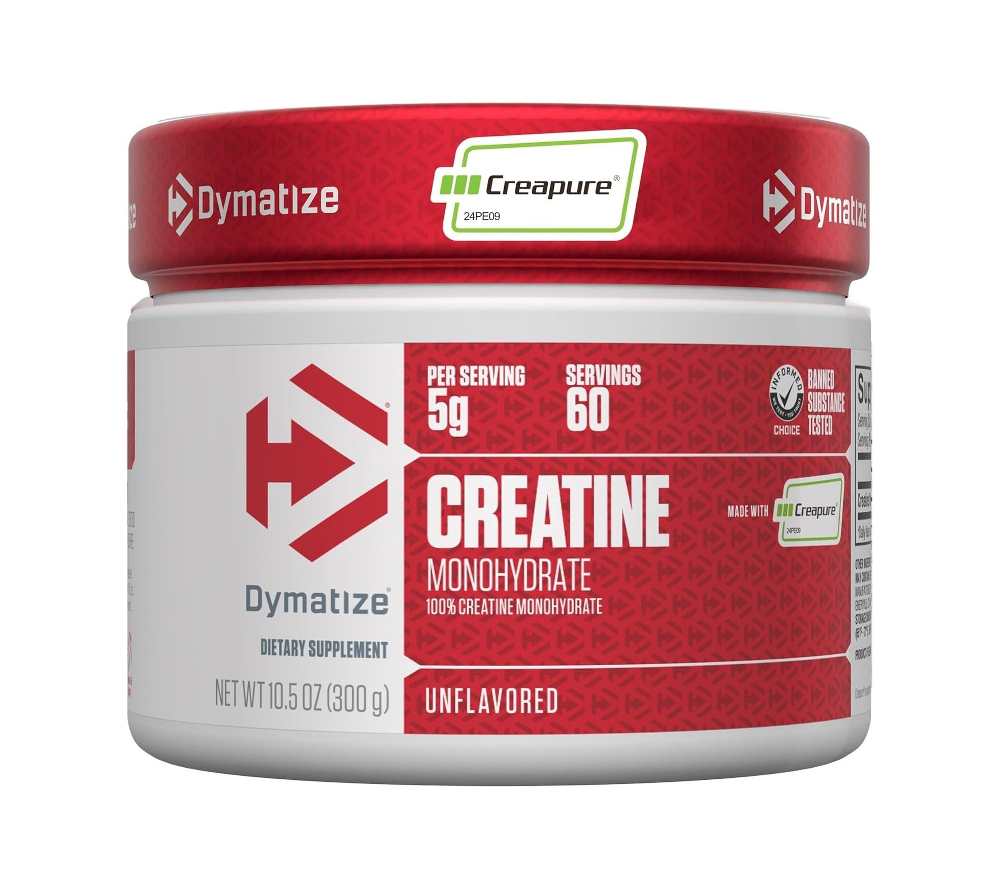 Dymatize Creatine Monohydrate with Creapure -300g unflavored dietary supplement container image