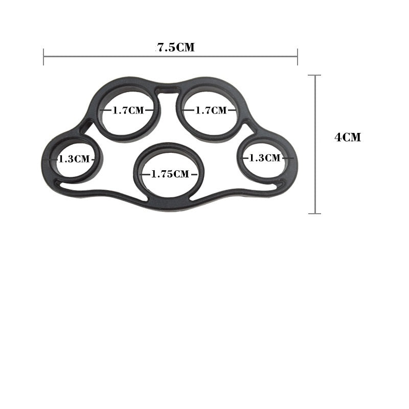 Silicone Finger Trainer Hand Gripper Resistance Bands Fitness dimensions and measurements with size markers