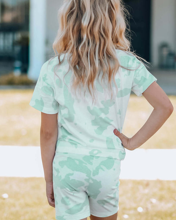 Girls Printed Letter Graphic Lounge Set