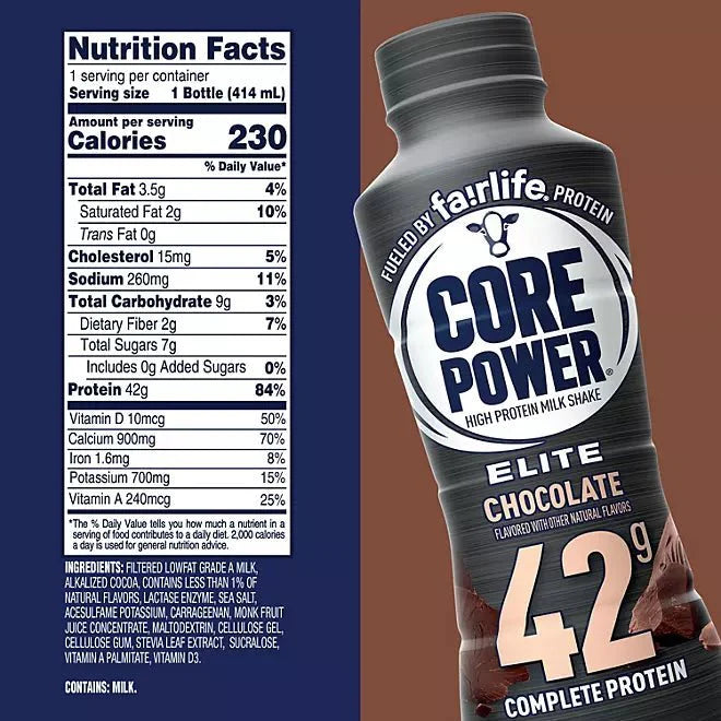 Fairlife Core Power Protein Shake 42G -14 fl oz