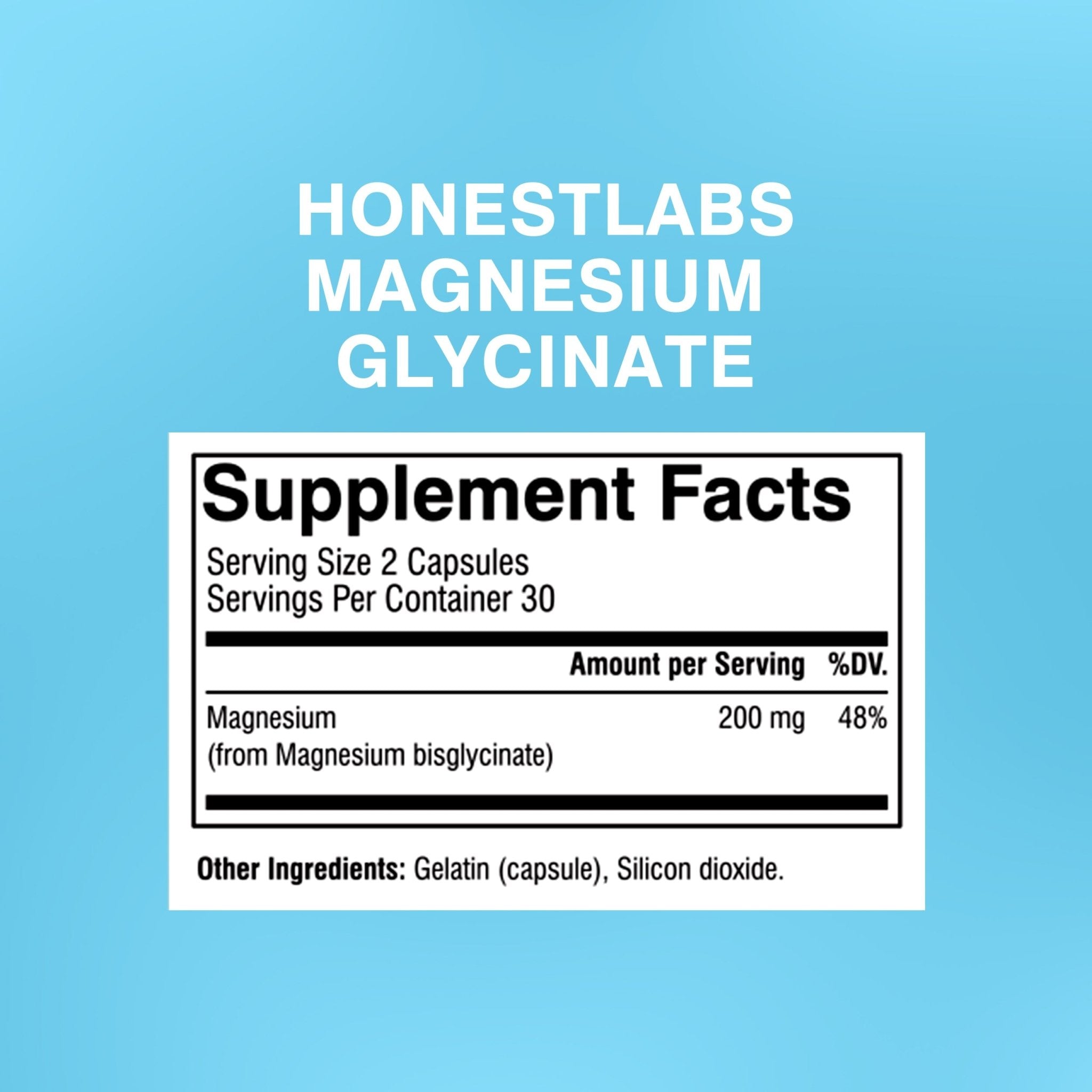 Honest Labs Magnesium Glycinate 60 Capsules
