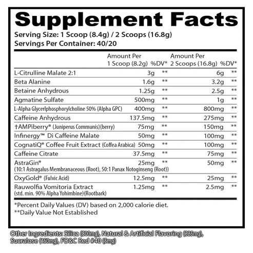 Insane Labz Psychotic X - 40 Servings