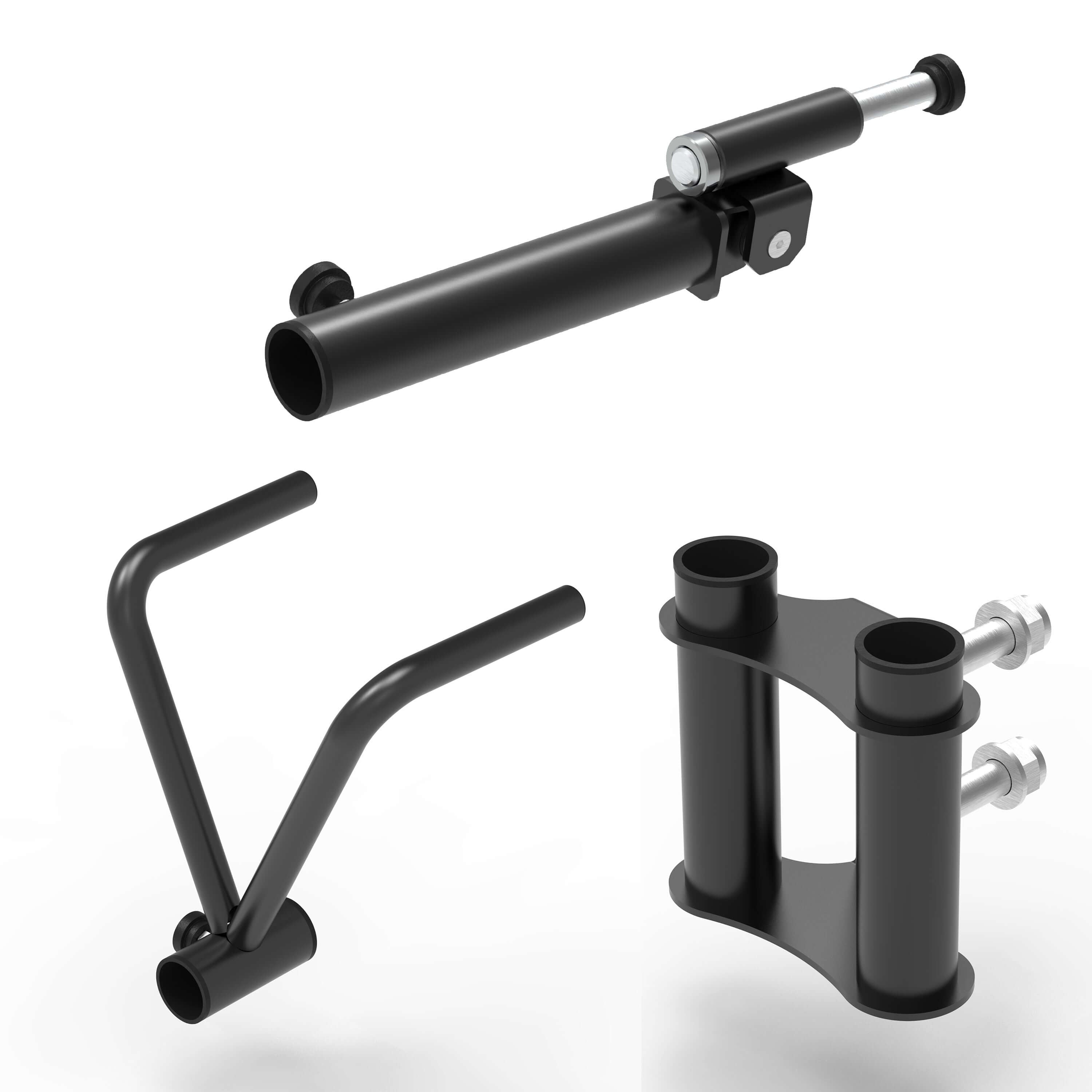Viper Attachment Package 1 components including landmine, T bar row, and Olympic barbell holder.