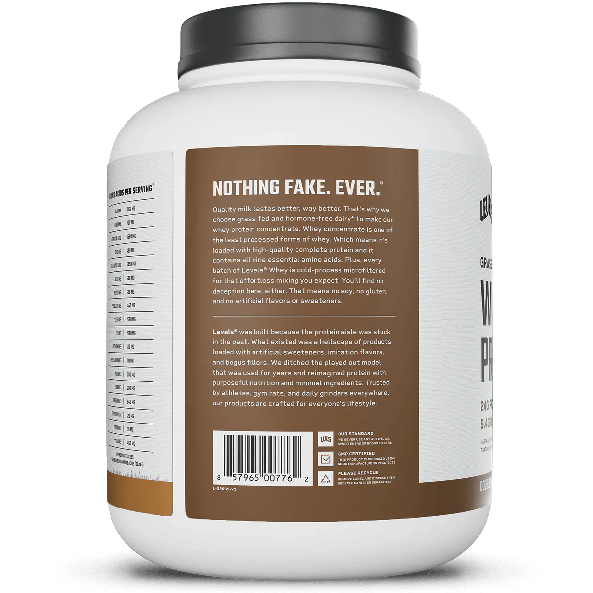 Levels Grass Fed Whey Protein 5 Lbs (Chocolate)