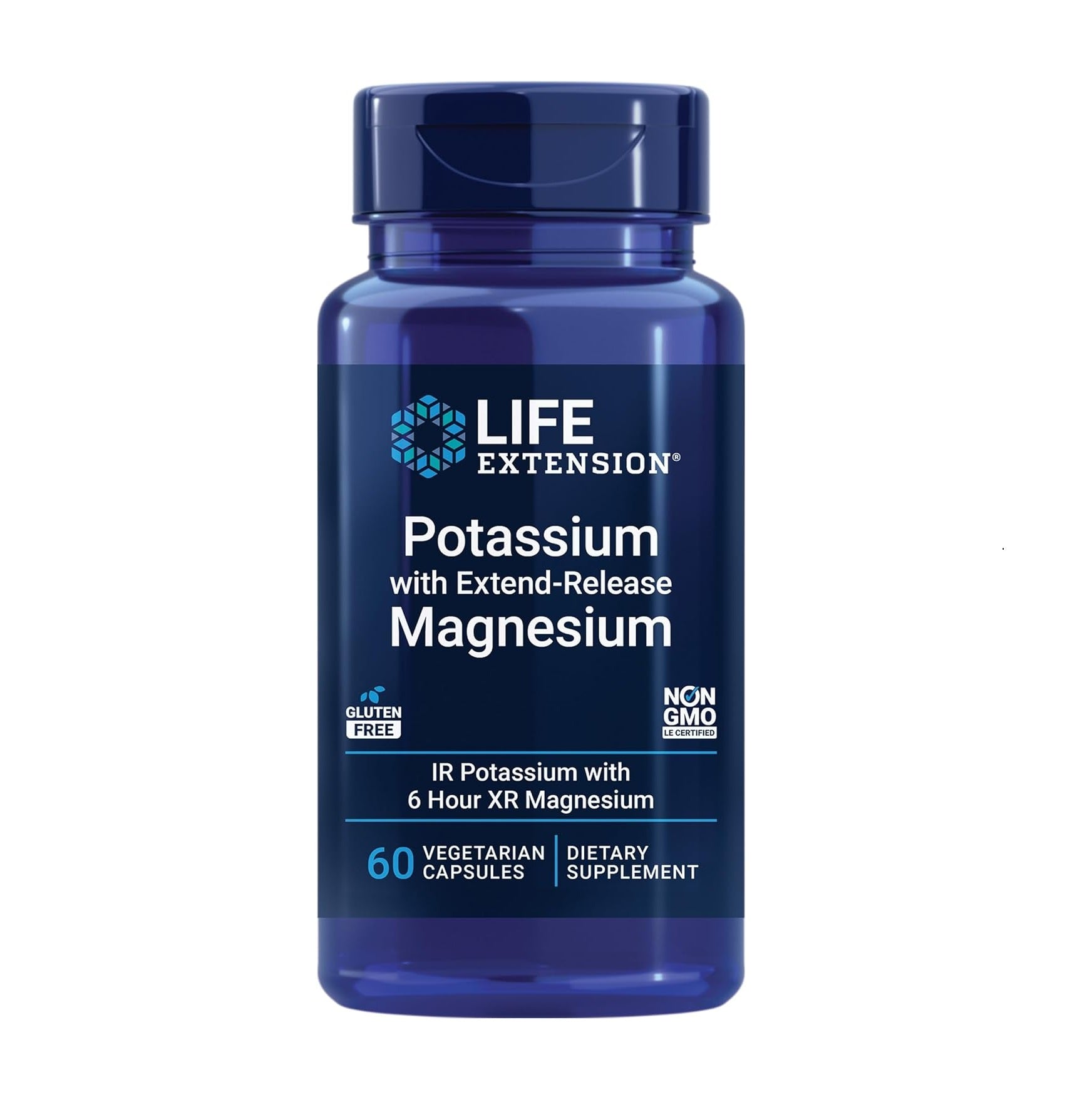 Life Extension Potassium with Extend-Release Magnesium -60 Veg Caps