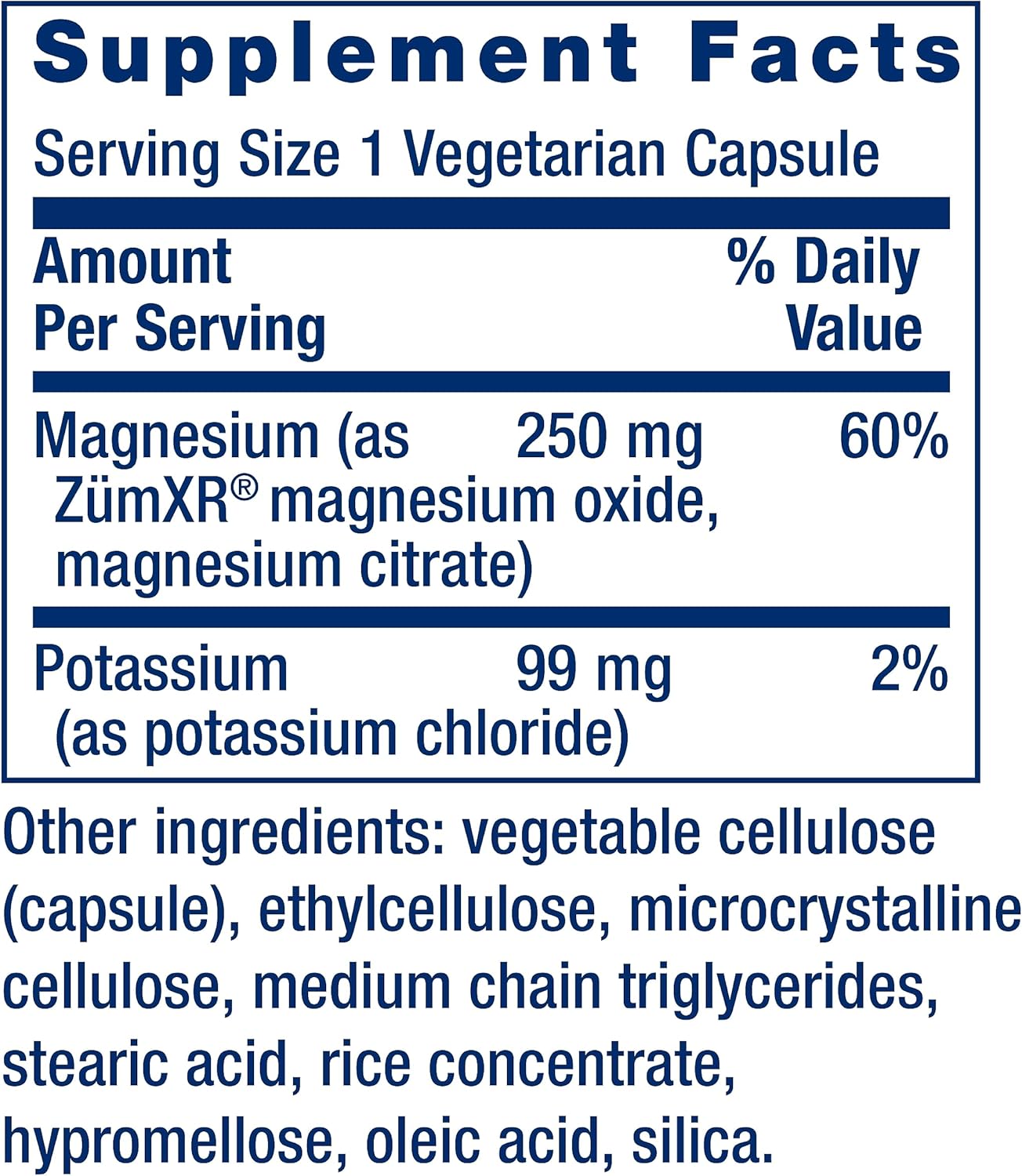 Life Extension Potassium with Extend-Release Magnesium -60 Veg Caps