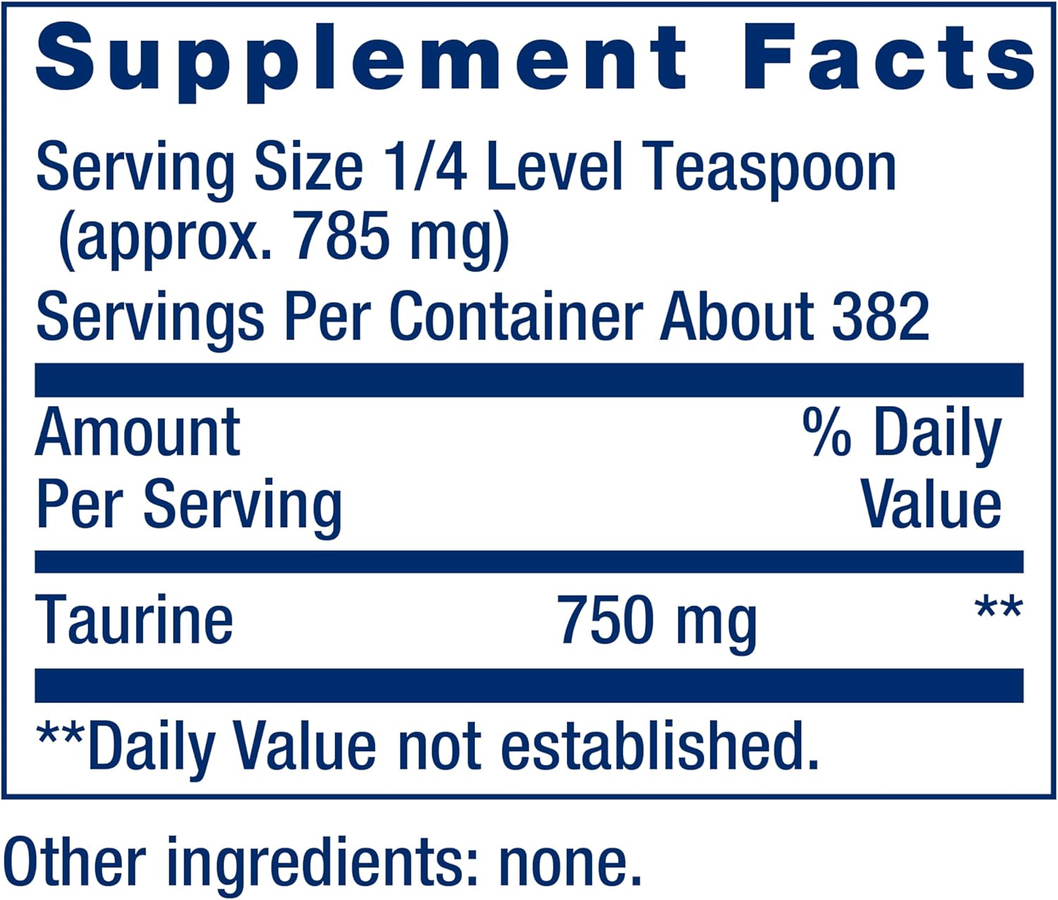 Life Extension Taurine Powder