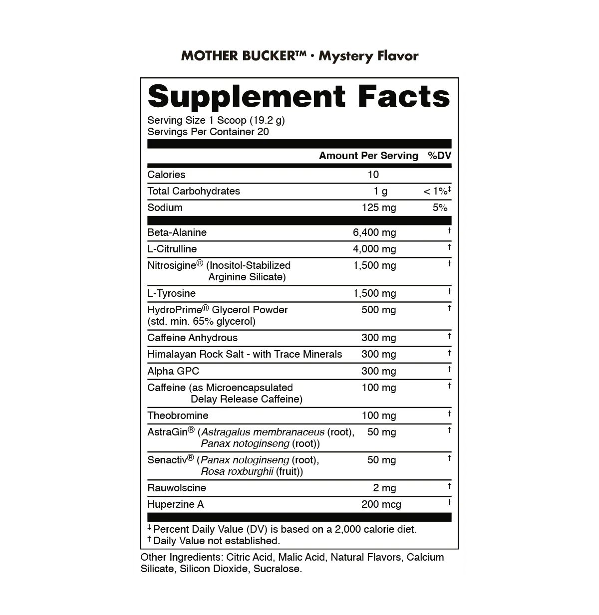 Bucked Up Mother Bucker High -Stim Pre-Workout