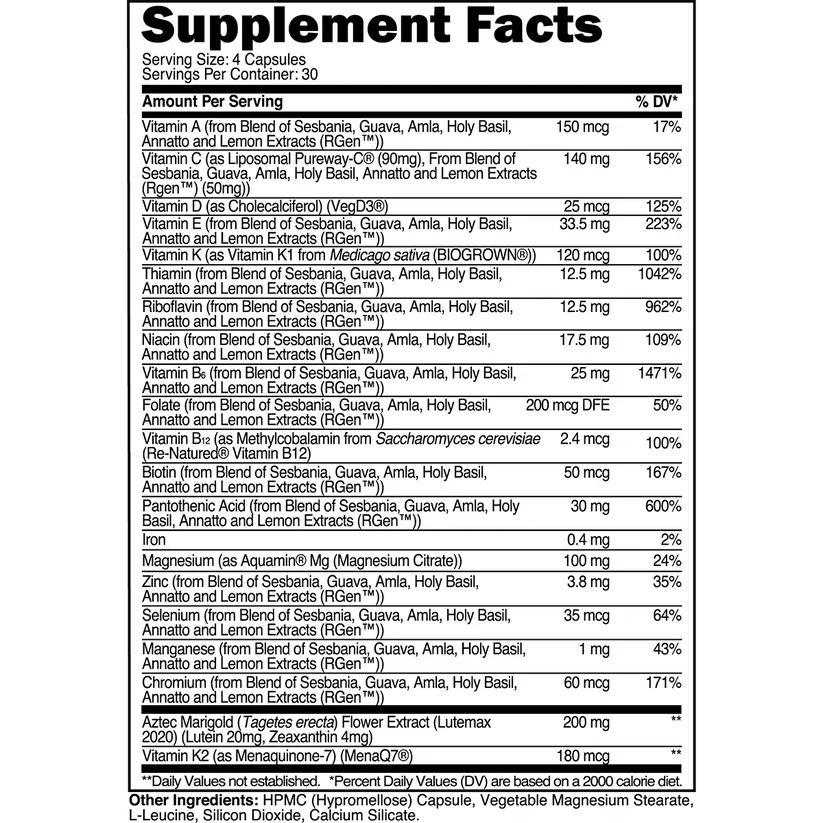 Transparent Labs Multivitamin 120 Capsules