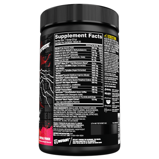 Mutant Mind Fk Pre Workout
