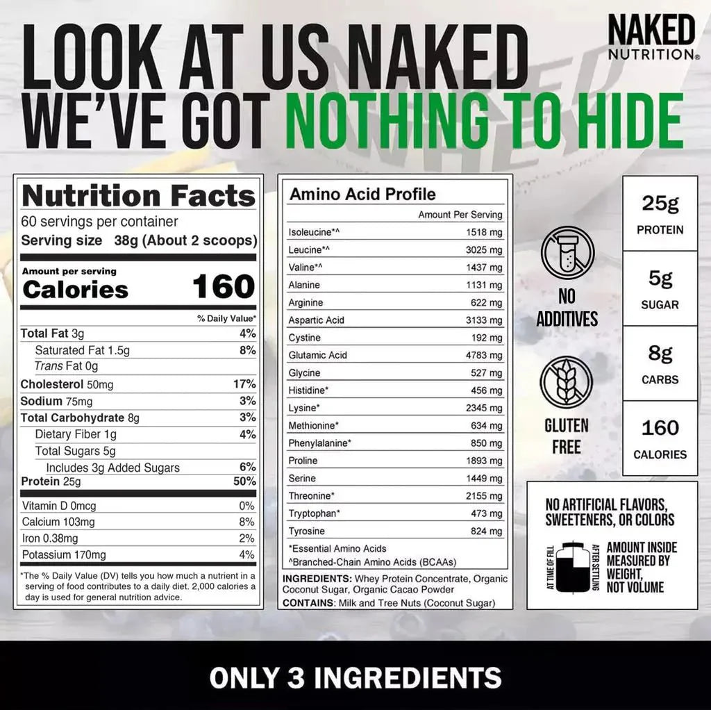 NAKED WHEY Chocolate Flavor 5 LBS