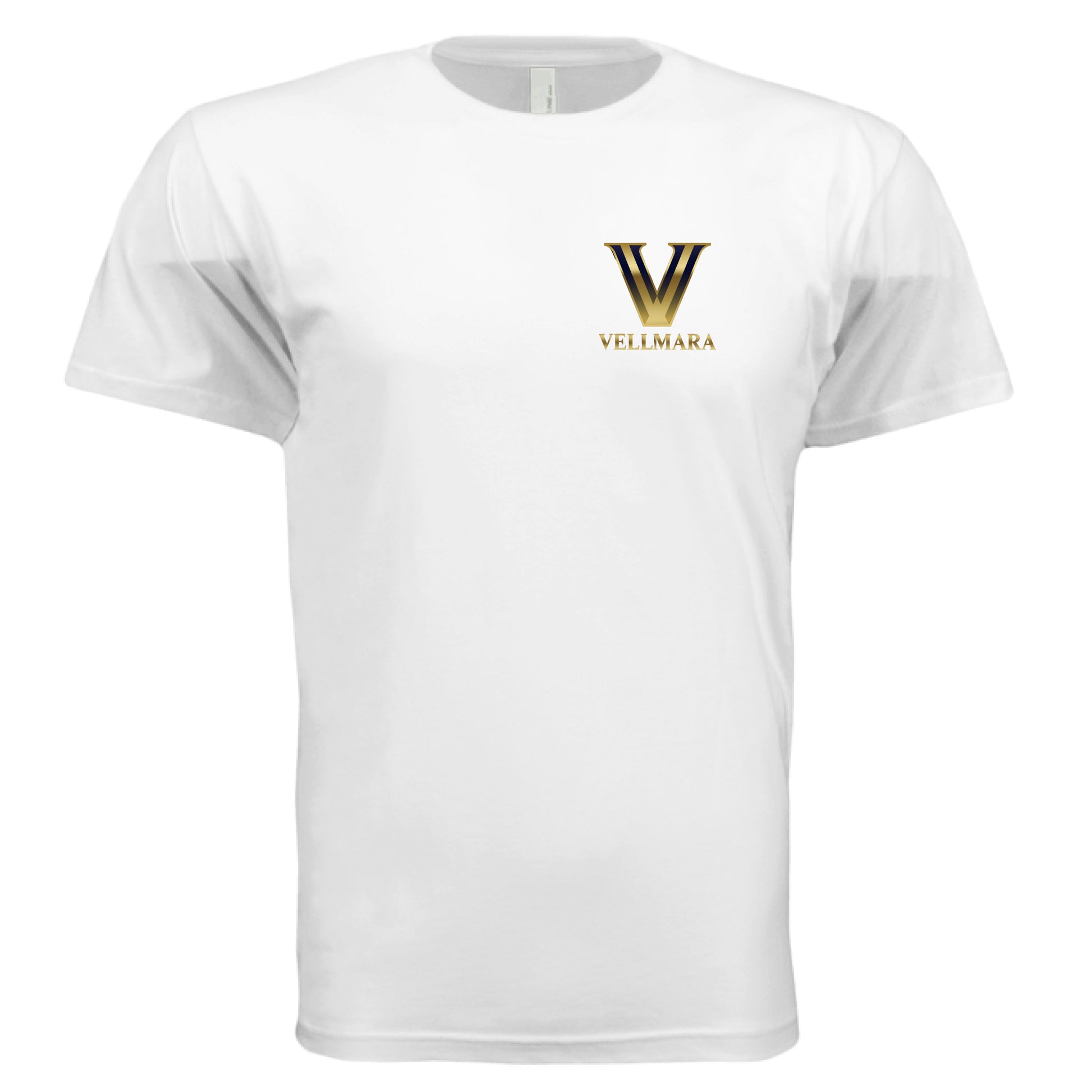 Live Well moisture wicking performance T-shirt by Vellmara in white with Vellmara logo