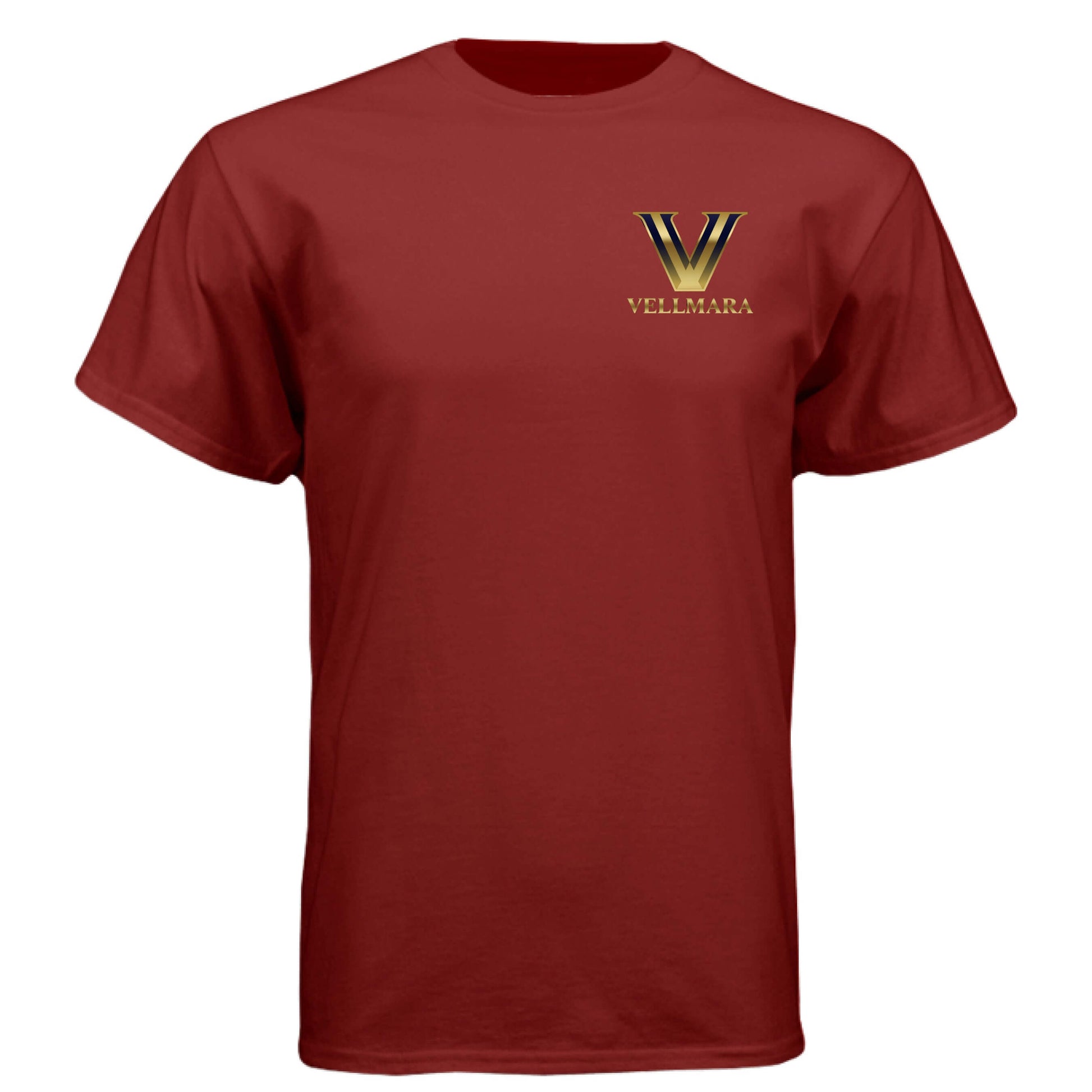 Strong is My Side Hustle -Men's Soft Tee in burgundy featuring logo design.