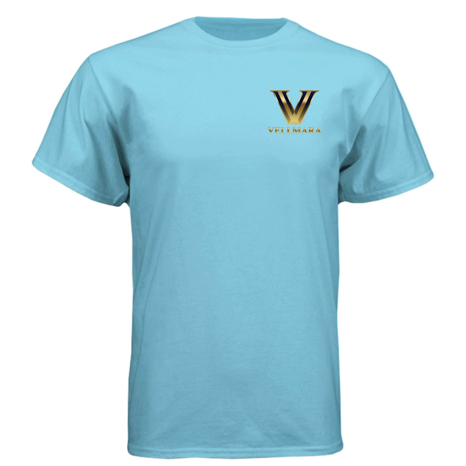 Strong is My Side Hustle -Men's Soft Tee in light blue with logo on chest