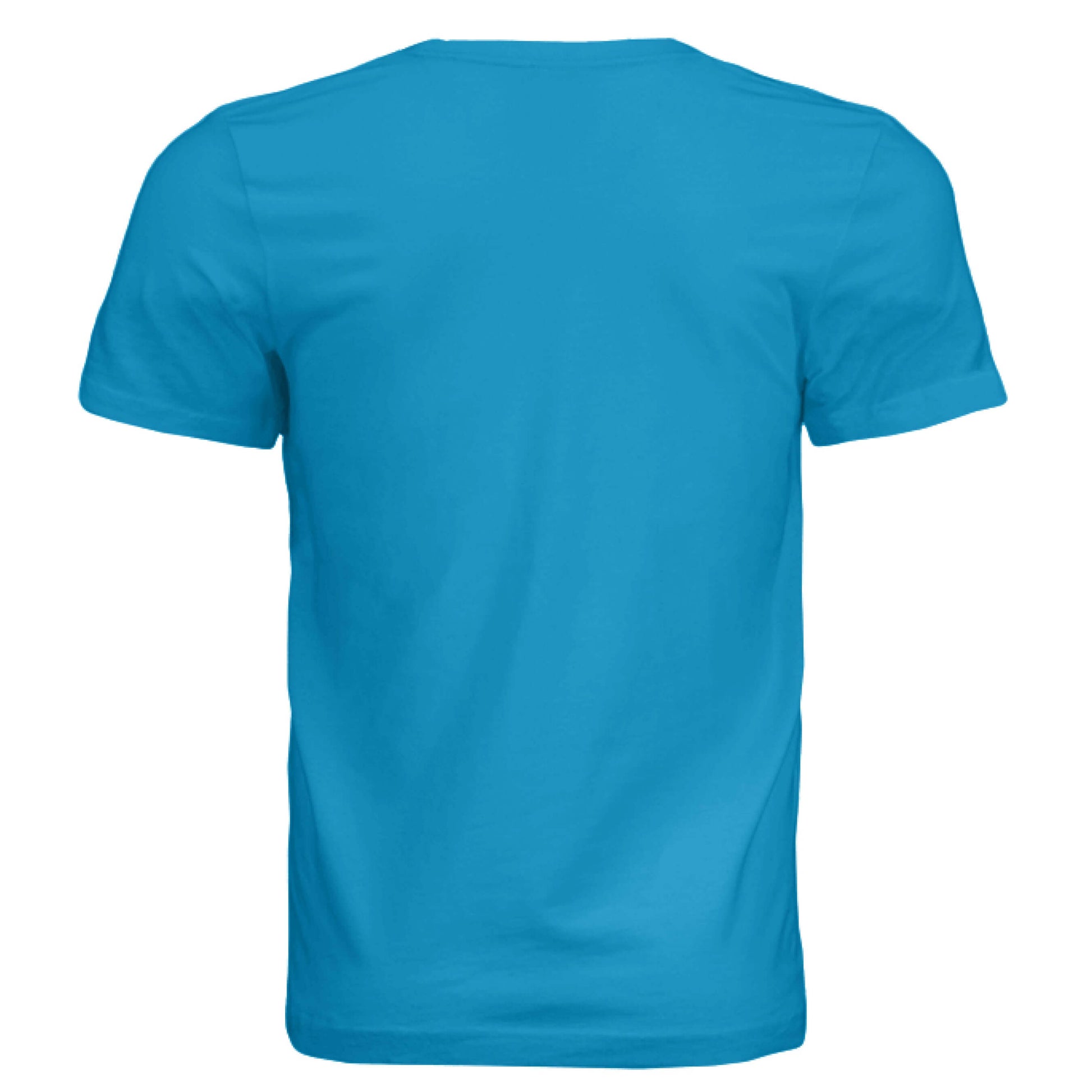 Chasing PR's and Peace Unisex T-Shirt back view in vibrant blue color.