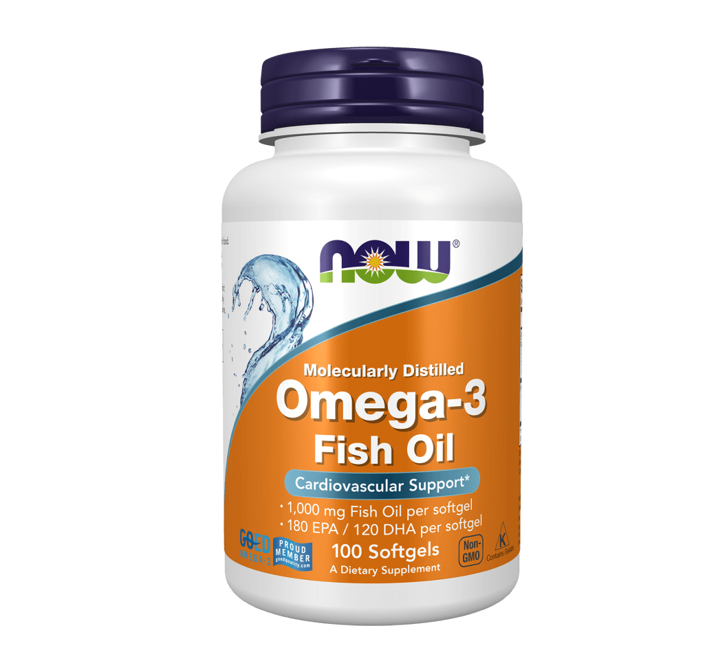 Now Omega-3 Fish Oil, Molecularly Distilled Softgels