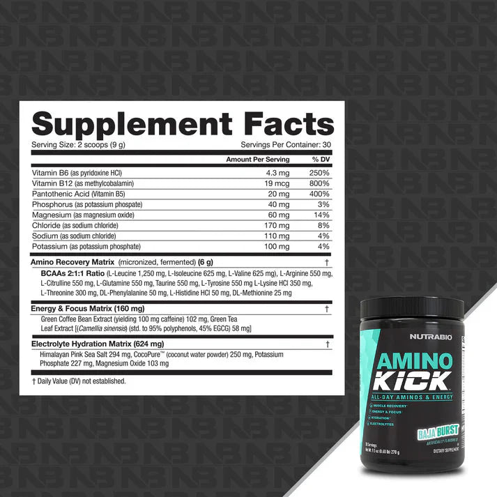 Nutrabio Amino Kick - All Day Aminos & Energy