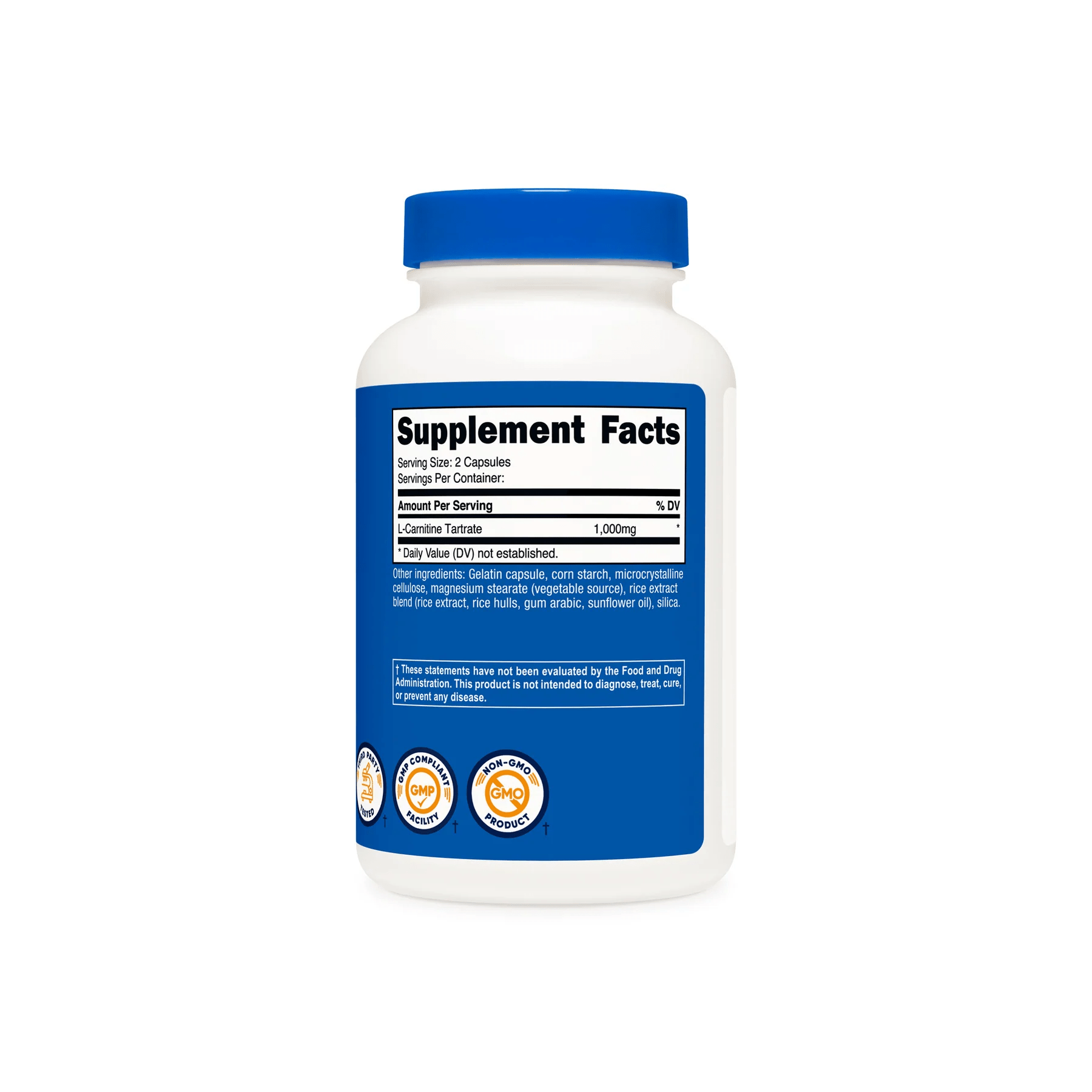 Nutricost L-Carnitine Tartrate Capsules 1000 MG - 60 Capsules
