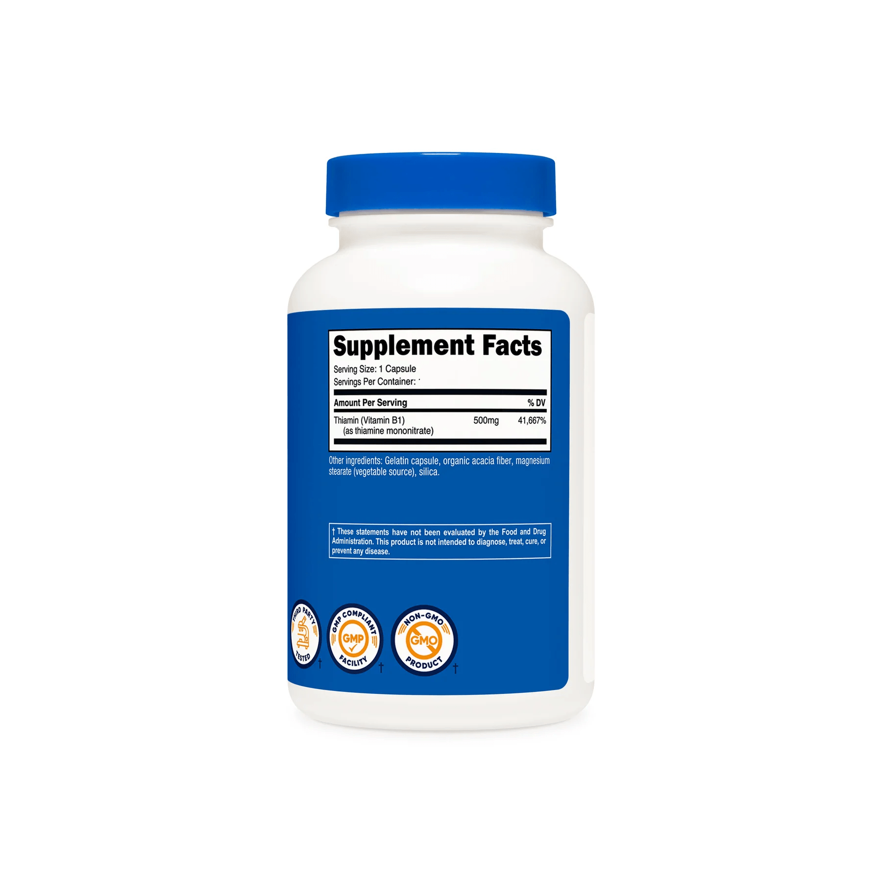 Nutricost Vitamin B1 Thiamin Capsules (500 MG) 30 Capsules