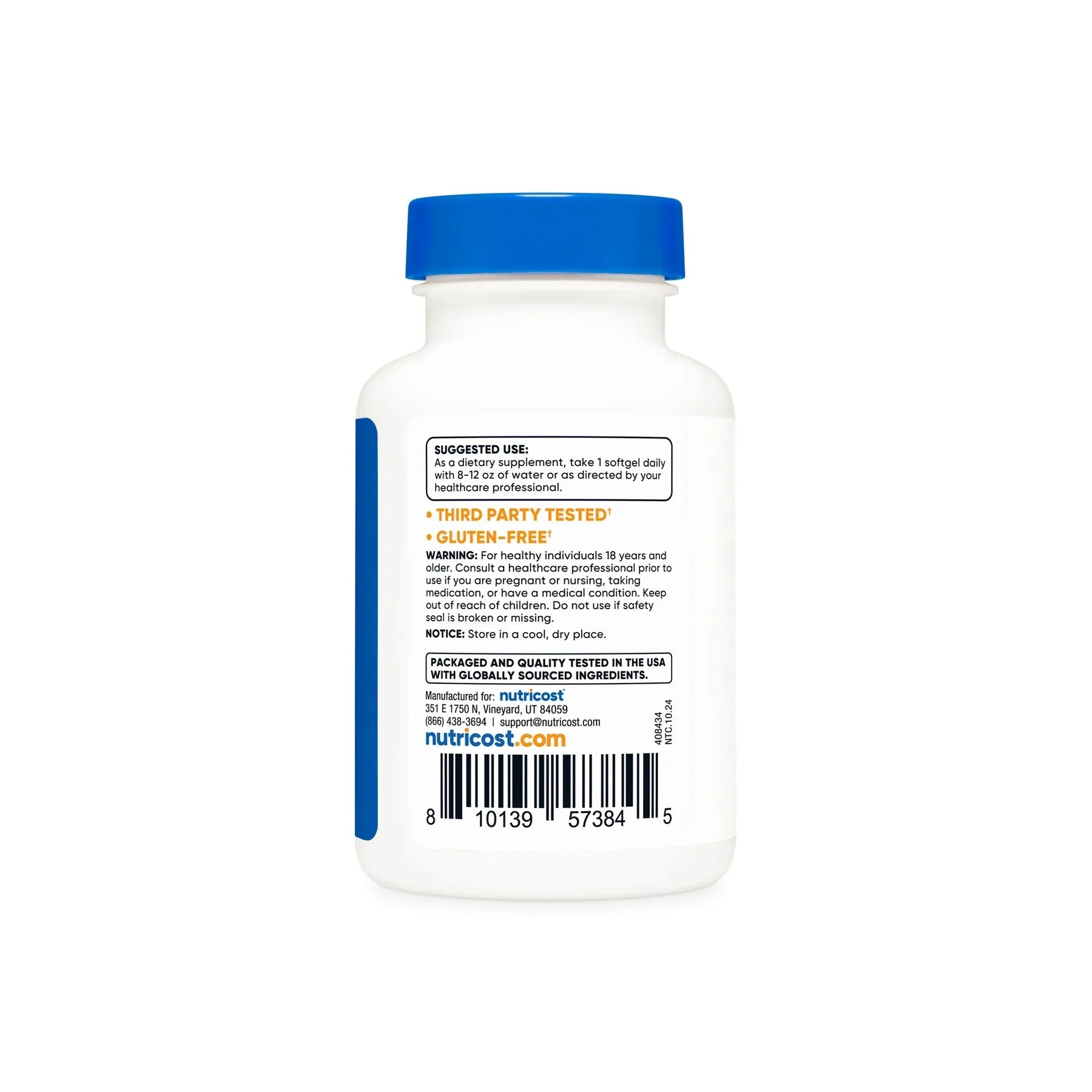 Nutricost Zeaxanthin (with Lutein) -60 Softgels