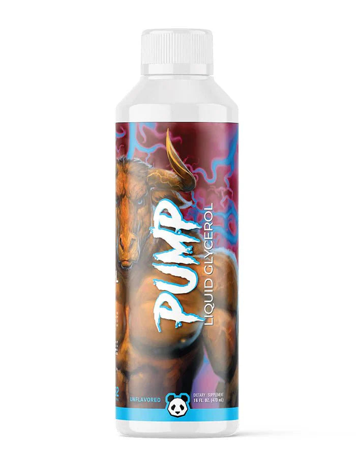 Panda PUMP - Liquid Glycerol Stim Free bottle with hydration benefits and fast-mixing liquid form.