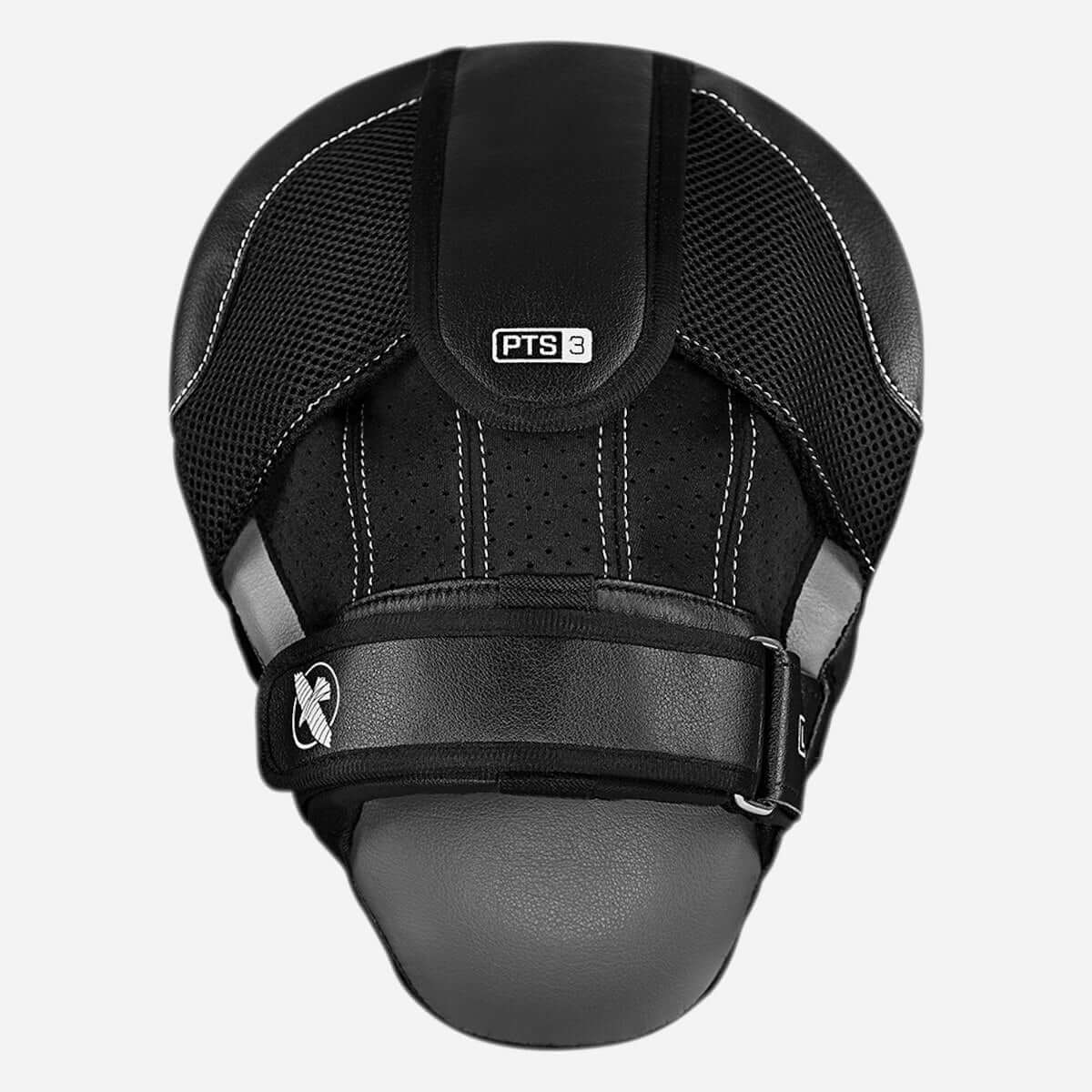 Hayabusa PTS3 Focus Mitts featuring a teardrop shape and reinforced spine for optimal training.