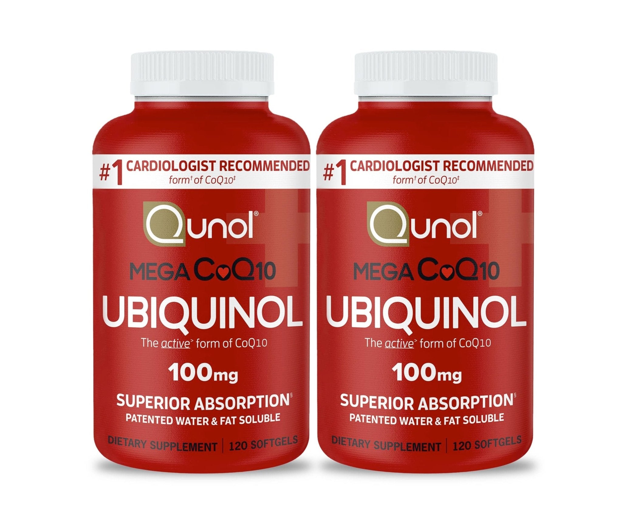 Qunol Mega Ubiquinol CoQ10 100 mg -120 Caps