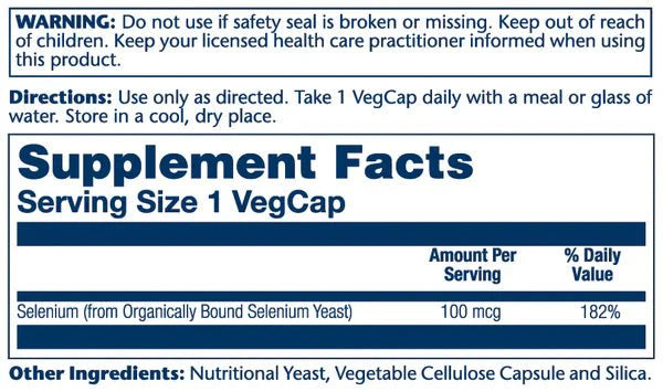 Solaray Selenium 100mcg