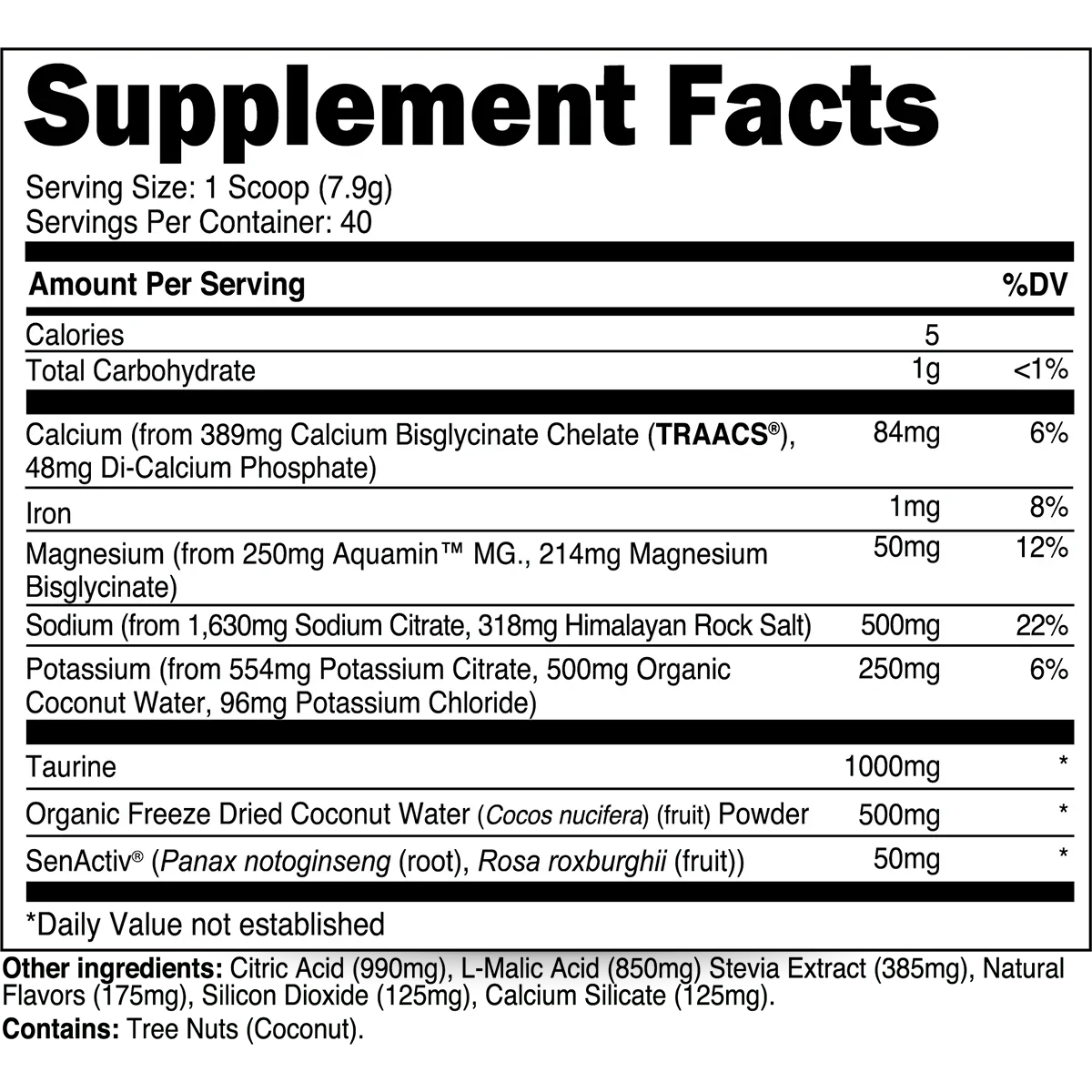 Transparent Labs Hydrate Electrolyte Formula