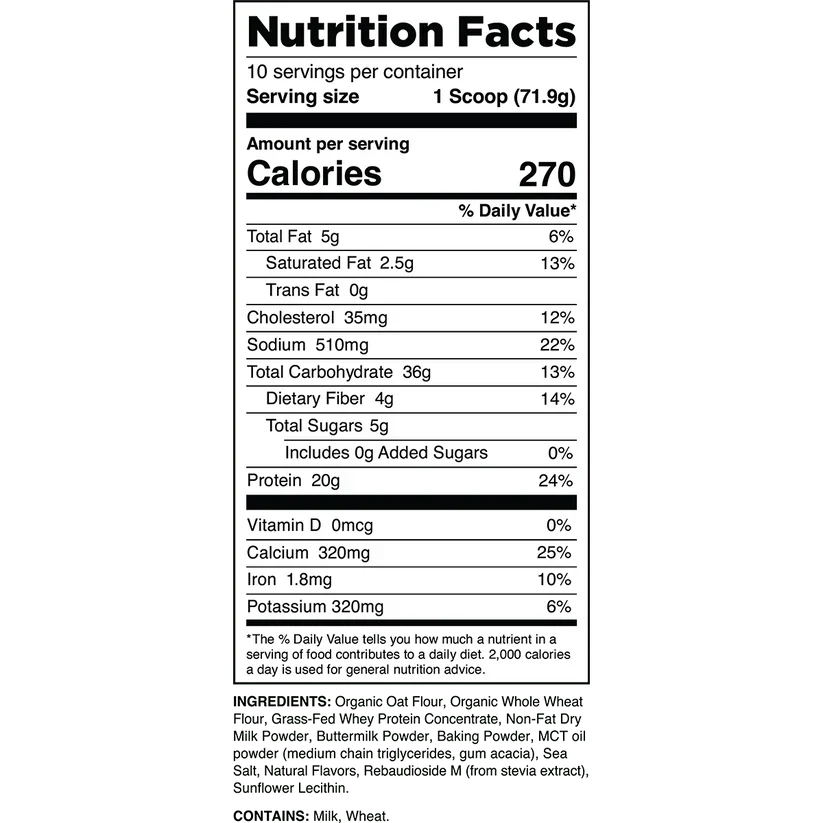 Transparent Labs Protein Pancakes