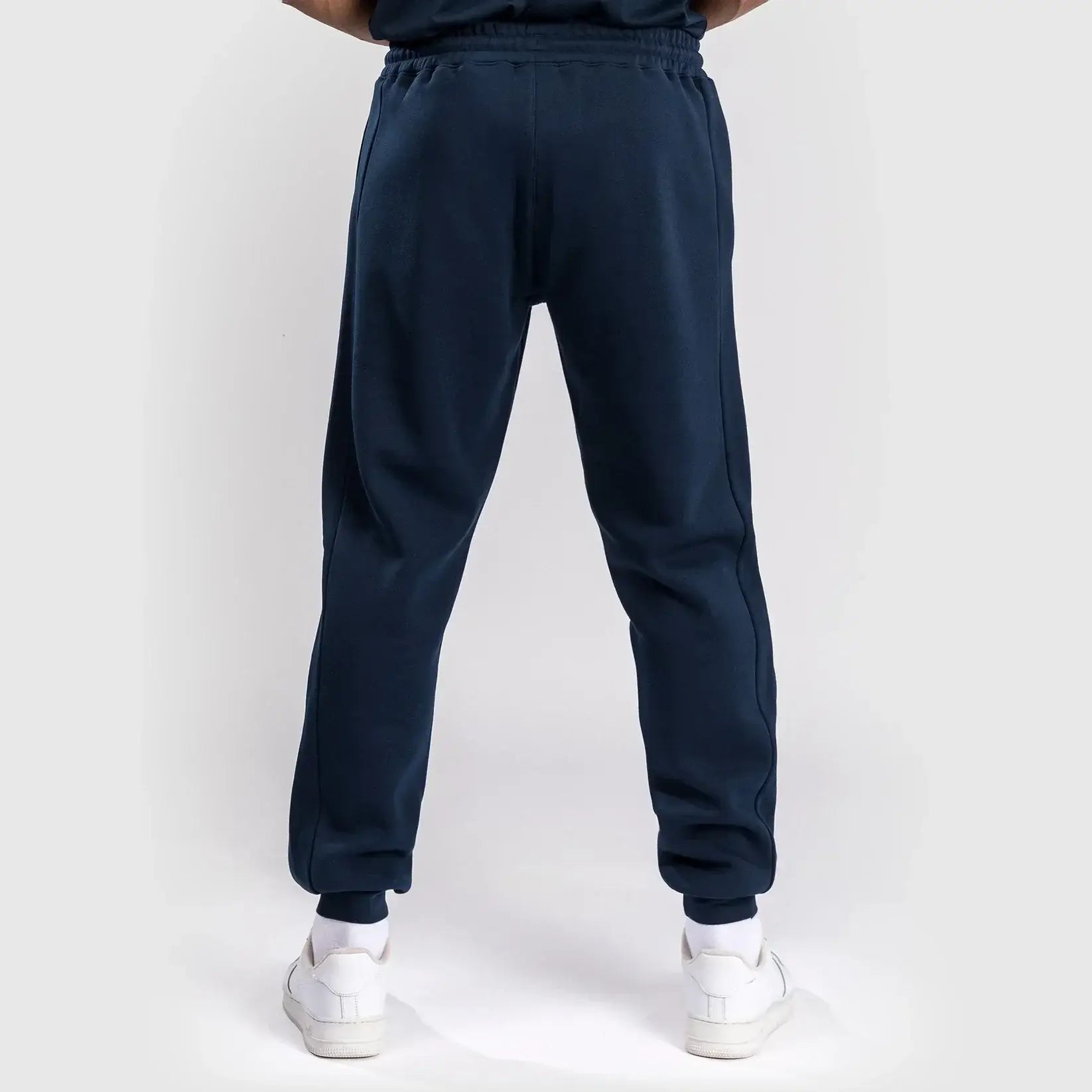 UFC Fusion Authentic Fight Week Cotton Joggers shown from the back in navy blue, perfect for sports and casual wear.