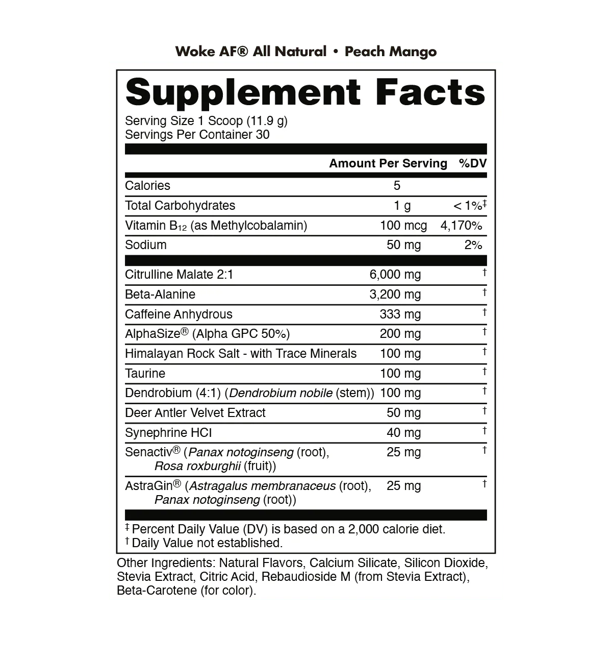 Bucked Up WOKE AF All Natural Pre-Workout